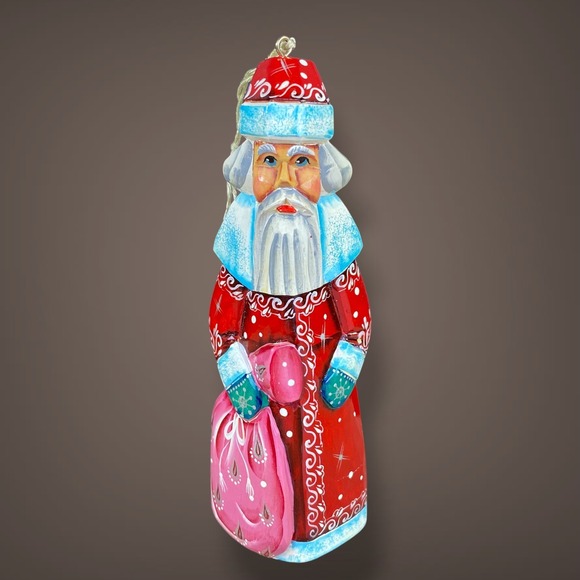 G. DeBrekht Artistic Studios Other - G. DeBrekht Russian Santa Father Frost Wood Figurine 6.25" 1990s Hand Carved